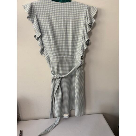 MAJORELLE TEDDY DRESS BABY BLUE CHECK medium - Picture 2 of 8